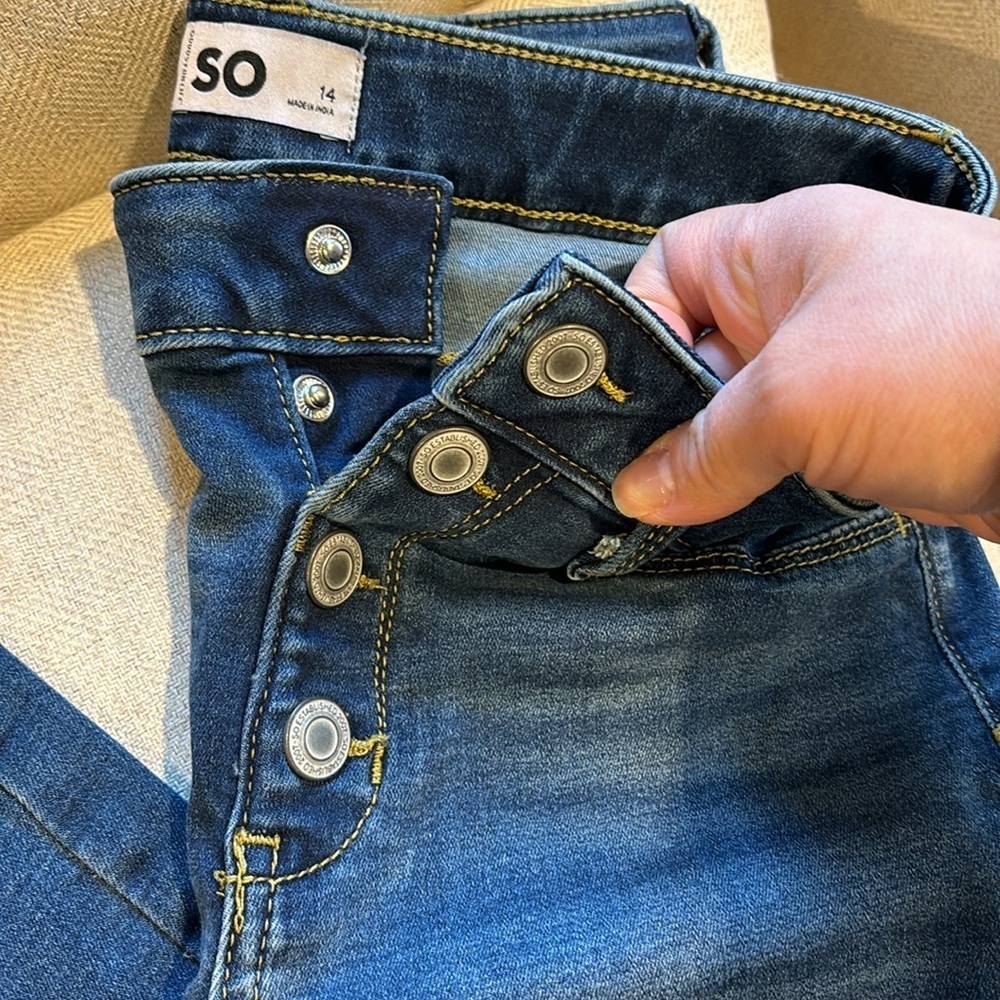 Kohl’s SO stretch jeans kids size 14 - Picture 3 of 6